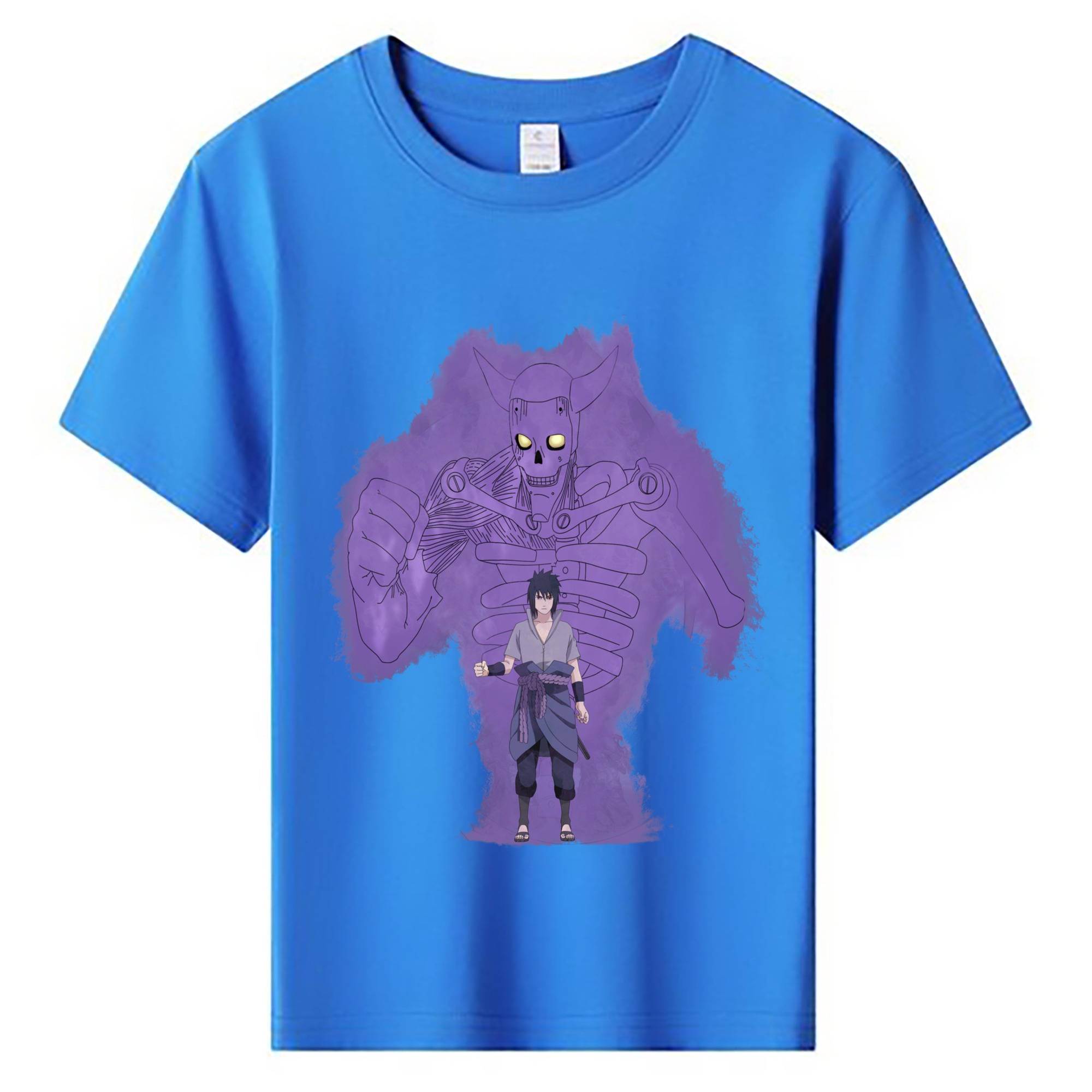 （画像用） NARUTO -ナルト- うちは サスケ Uchiha Sasuke 綿100％キッズTシャツ（フロントプリント）